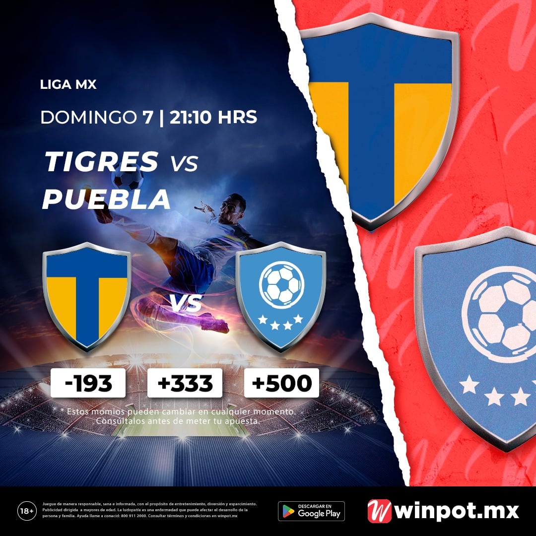 Tigres vs Puebla | Winpot MX Blog