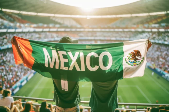 Imagen de fanáticos de la Selección de México en el estadio