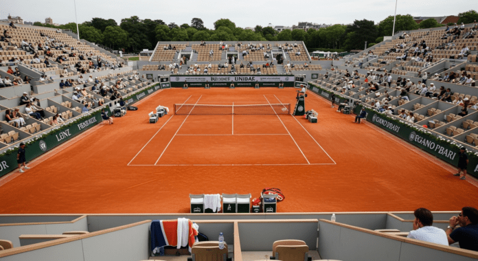 Casper Ruud vs Roman Safiullin en la primera ronda de Roland Garros 2026 en la Cancha Simonne-Mathieu
